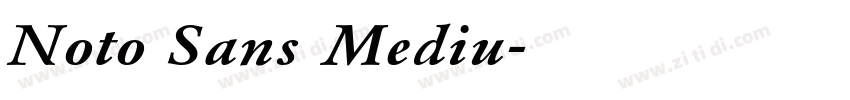 Noto Sans Mediu字体转换